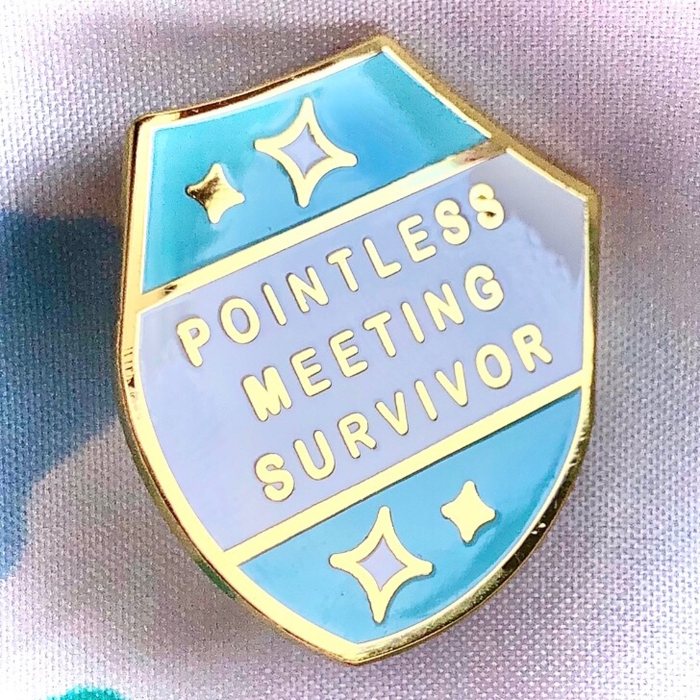 Pointless Meeting Survivor Pin - Picture 2 of 5